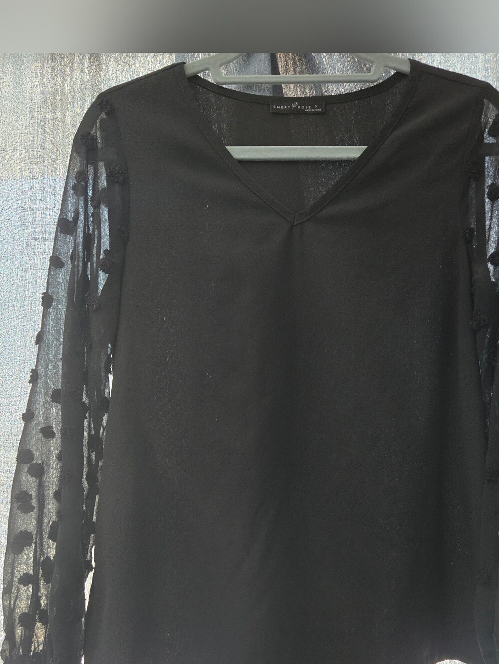 Black V-Neck Blouse